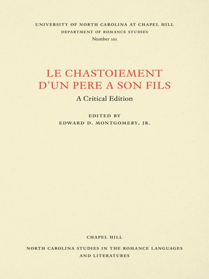 cover image of Le Chastoiement d'un père à son fils